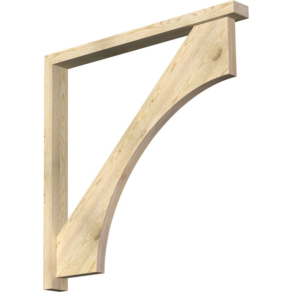 Ekena Millwork Westlake Block Rough Sawn Bracket w/ Offset Brace, Douglas Fir, 4"W x 42"D x 42"H BKT0402X42X42WTL05RDF - main